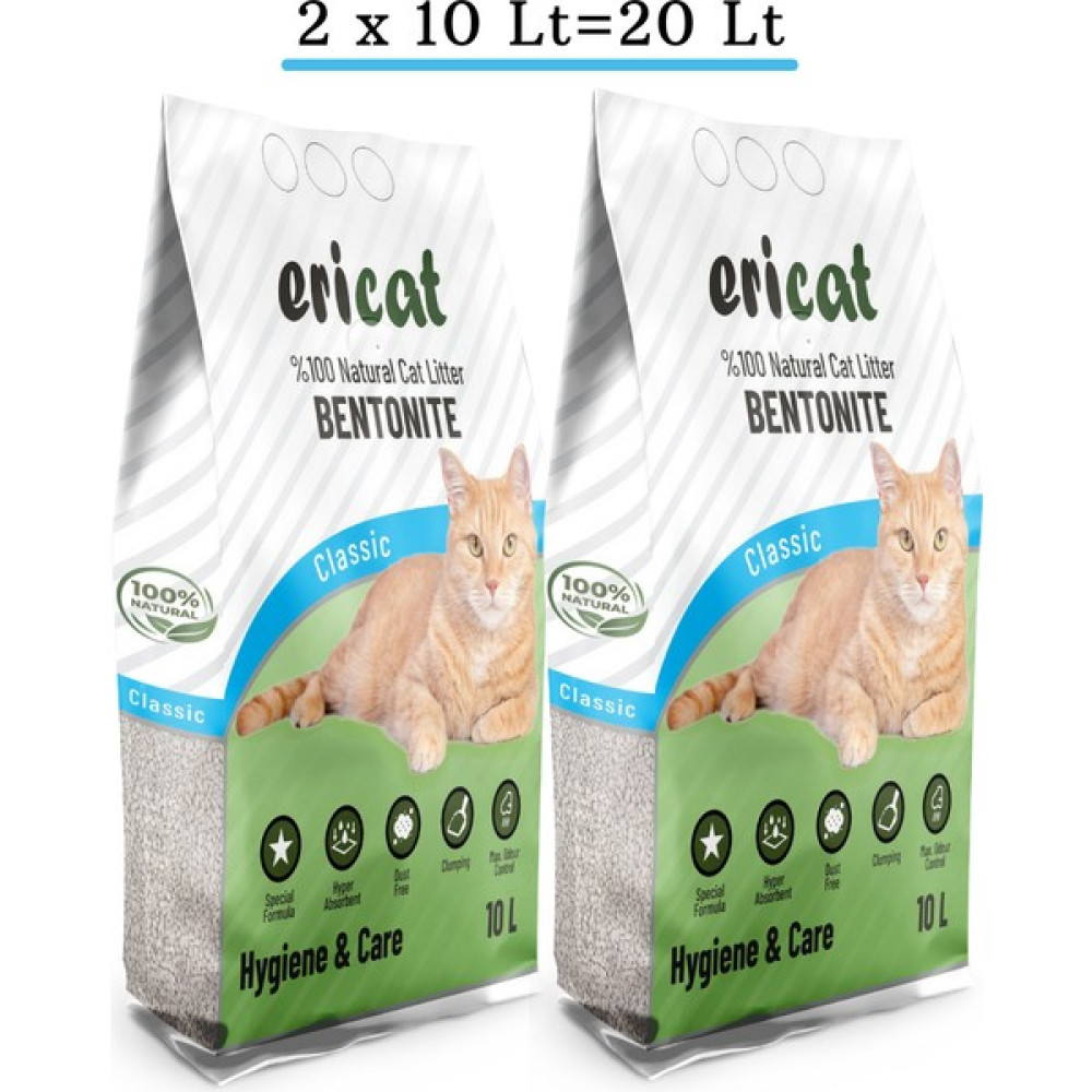 Ericat Natural (Klasik-Kokusuz) Kedi KUMU-20LITRE (10L X2AD) Evcil Hayvan Ürünleri Fiyatı