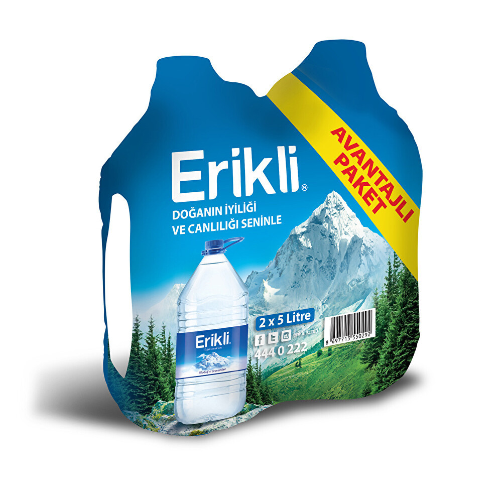 Erikli Su Özel Ambalaj 5 Lt 2'li Paket Su Fiyatı