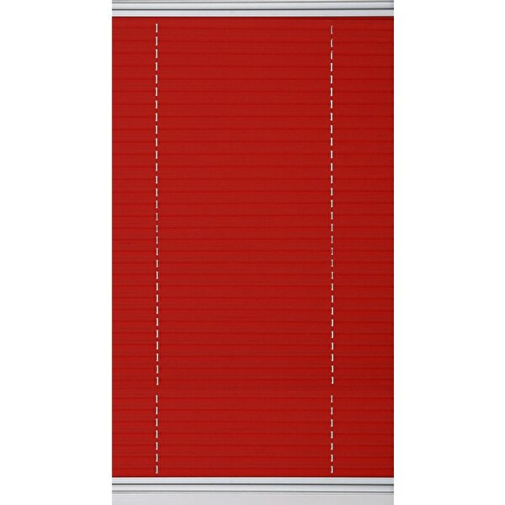 Erikmann Cam Balkon Perdesi Plise Perde Yapışrırmalı Bronz Profil Kırmızı Kumaş 49 x 178 cm Stor Perde Fiyatı