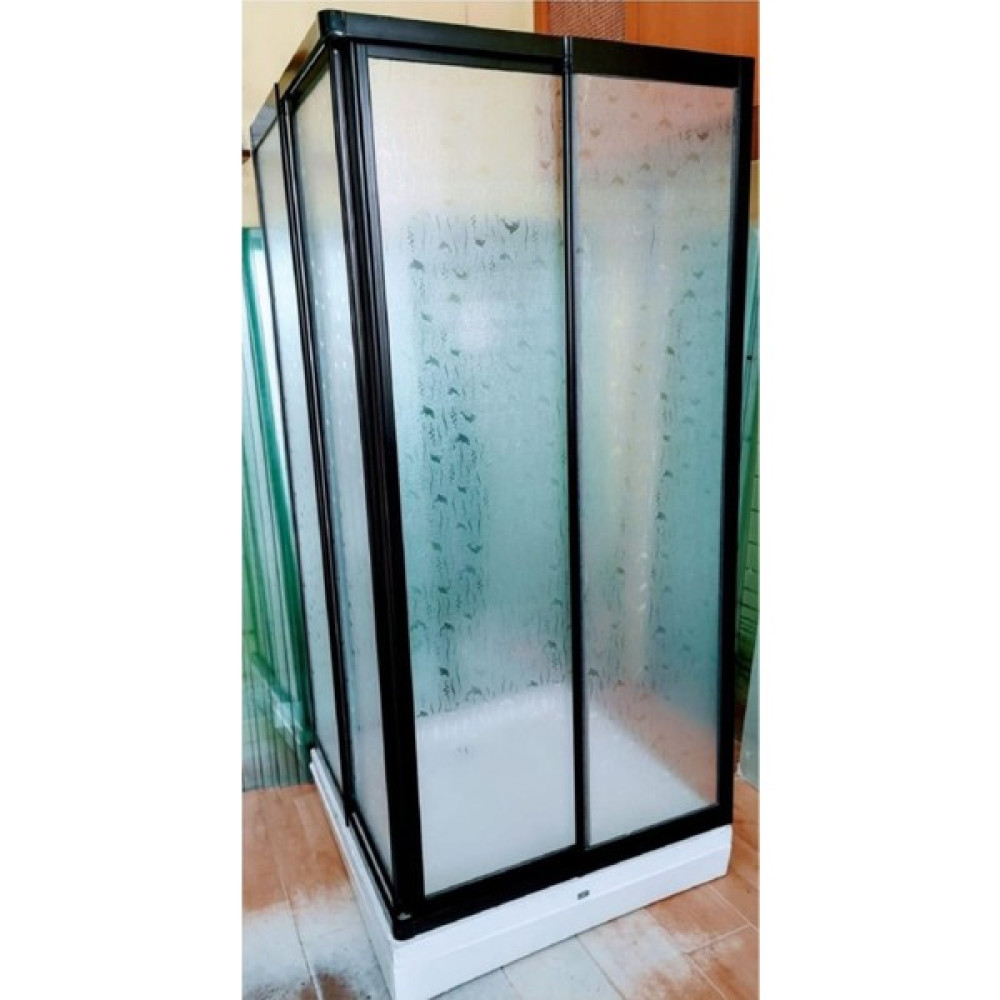 Erikmann Siyah Duşkabin 80X80 Yukseklik 180 Mika Camlı Tekneli - 70X120 Duşakabin Fiyatı