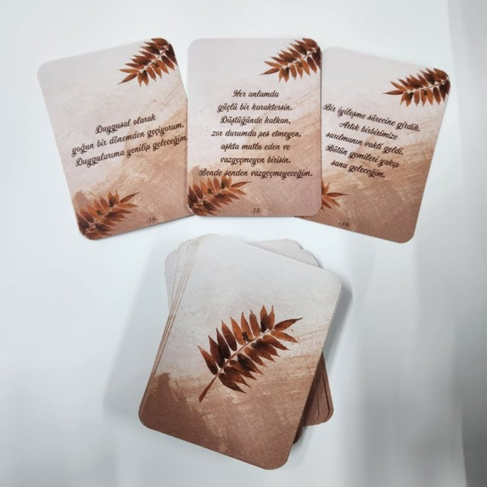 Eril Dişil Tarot Konuşturma Kartları Yaprak Bej - Krem Oyun Takımları Fiyatı