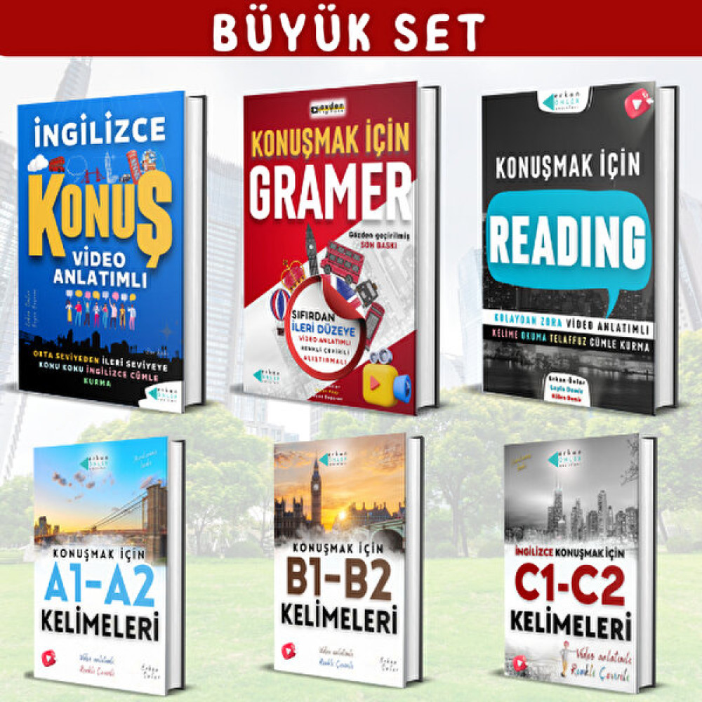 Erkan Önler Büyük Set A-B-C Kelime - Konuş - Reading - Gramer Yabancı Dil Öğretici Kitaplar ve Eğitim Setleri Fiyatı