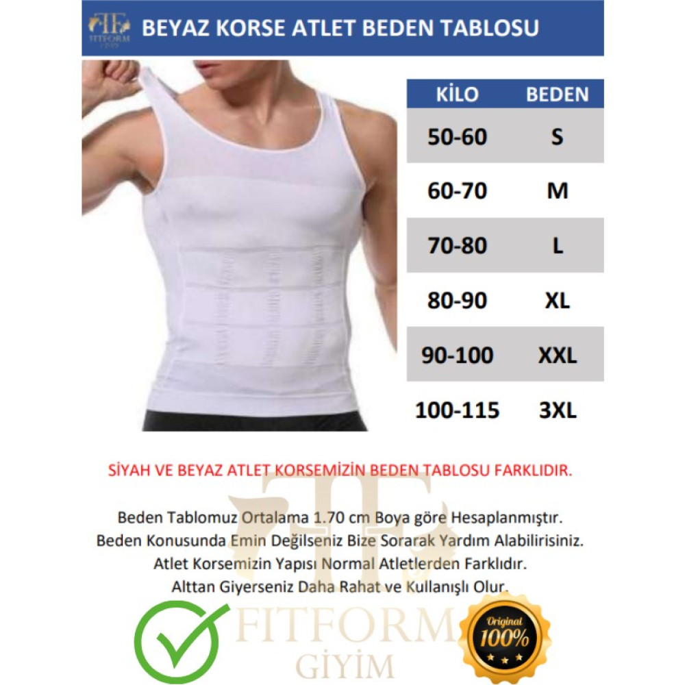 Erkek Atlet Korse Bel Göğüs Göbek Jinekomasti Toparlayıcı Sıkılaştırıcı Dik Duruşa cı Korse Atlet Erkek Korse Fiyatı