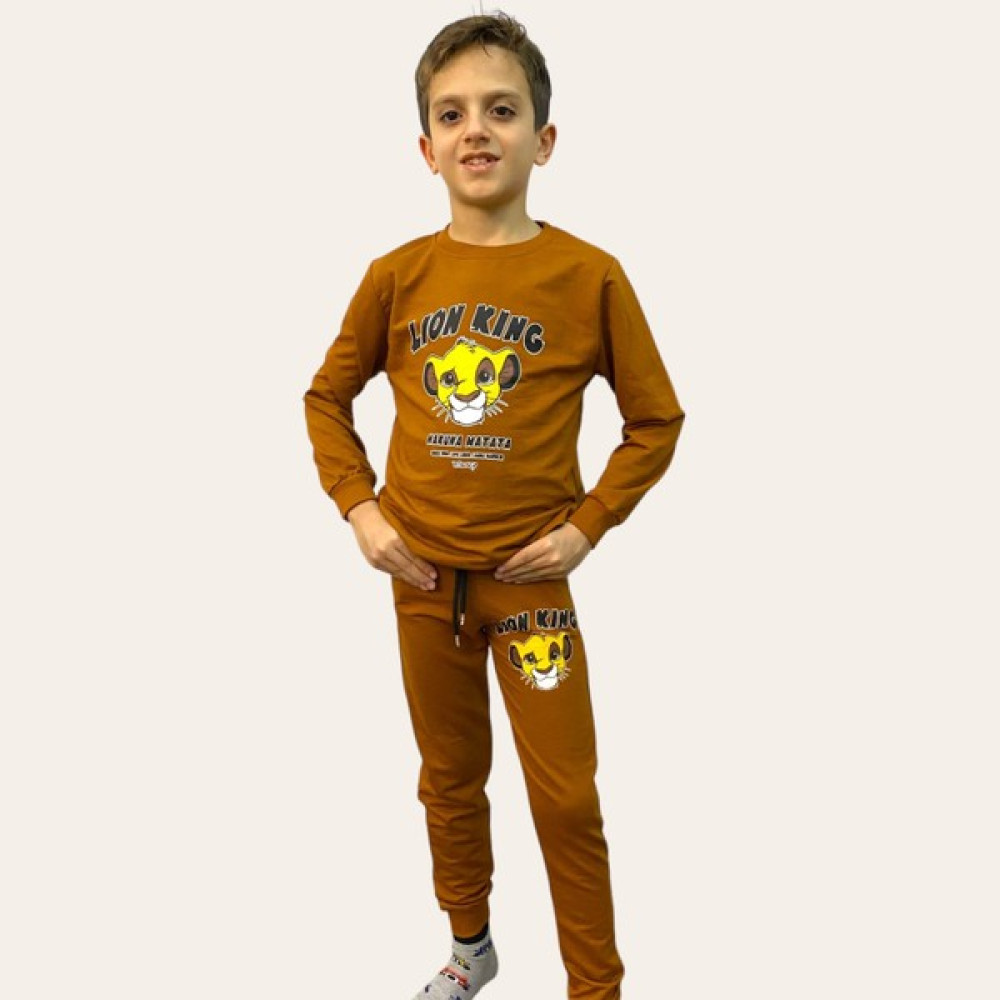 Erkek Çocuk Lion King Baskılı Sweatshirt Eşofman Takımı (1yaş Büyük ALINIZ)13180 Erkek Çocuk Giyim Takımı Fiyatı
