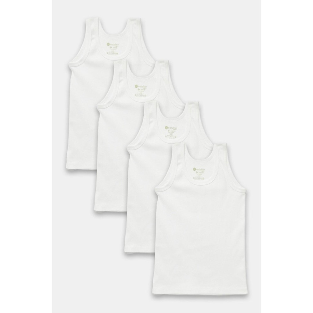 Erkek Çocuk Organik Pamuk Ribana Atlet 6'lı Paket Erkek Çocuk Atlet / Fanila Fiyatı