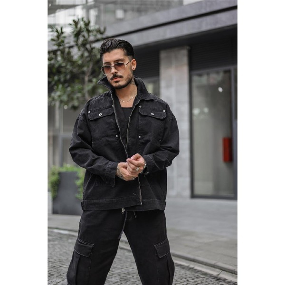 Erkek Denim Kot Ceket Siyah Erkek Ceket Fiyatı