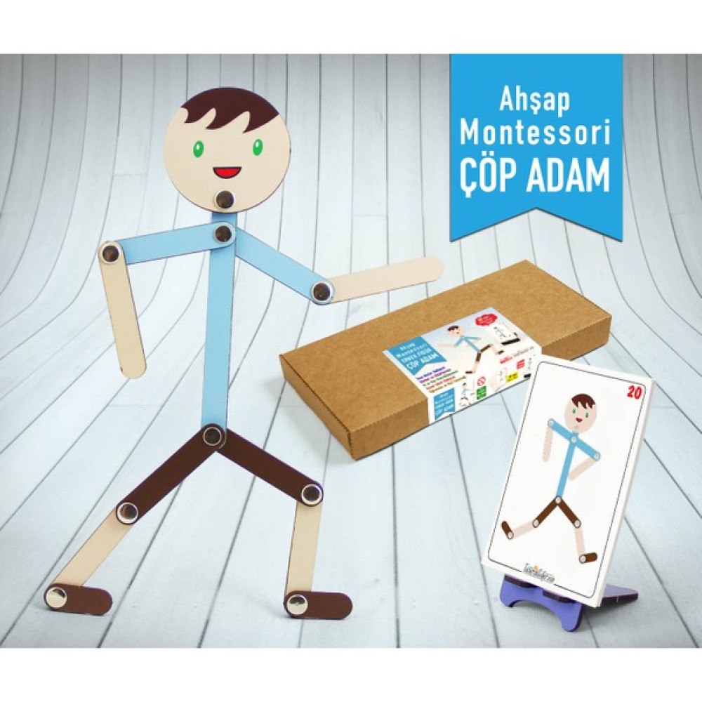 Erkek Figür Ahşap Çöp Adam Montessori Yapboz Aktivite Eğitici Ahşap Oyuncak Eğitici Oyuncak Fiyatı