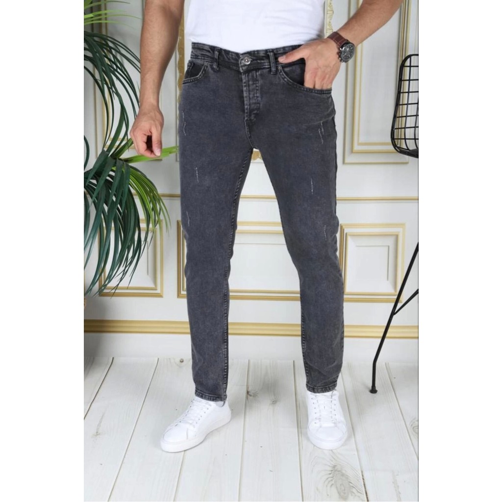 Erkek Füme Regular Fit Kot Pantolon Likralı Esnek Jean Füme/gri Phantom Jeans Giyim & İç Giyim Fiyatı