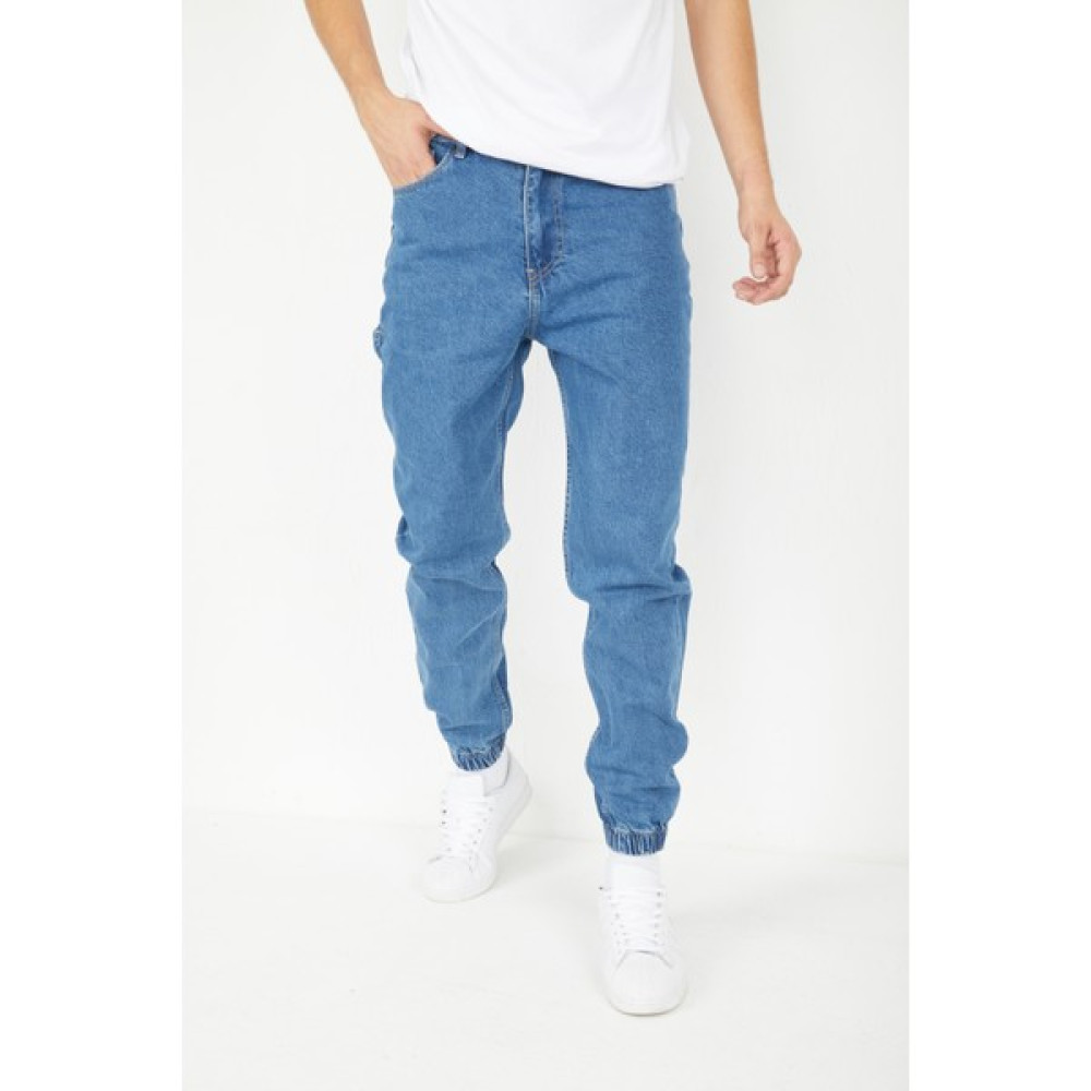 Erkek Mavi Jogger Boyfriend Yüksek Bel Jean Kot Pantolon Erkek Jeans / Kot Pantolon Fiyatı