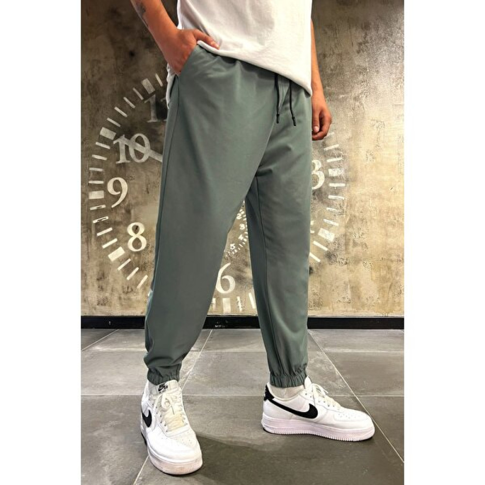 Erkek Mint Kalın Kumaş Bol Jogger Pantolon Erkek Pantolon Fiyatı