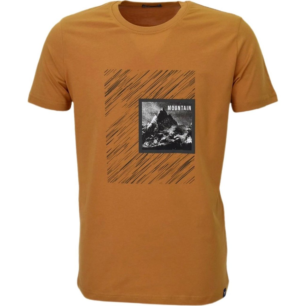 Erkek Sıfır Yaka Pano Baskılı T-Shirt BGL-ST03832 Erkek T-shirt Fiyatı