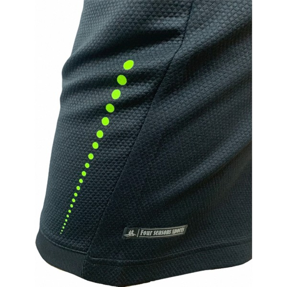 Erkek Siyah Spor Fitness Şortu Neon Yeşil Baskılı Şort & Kapri (Outdoor) Fiyatı