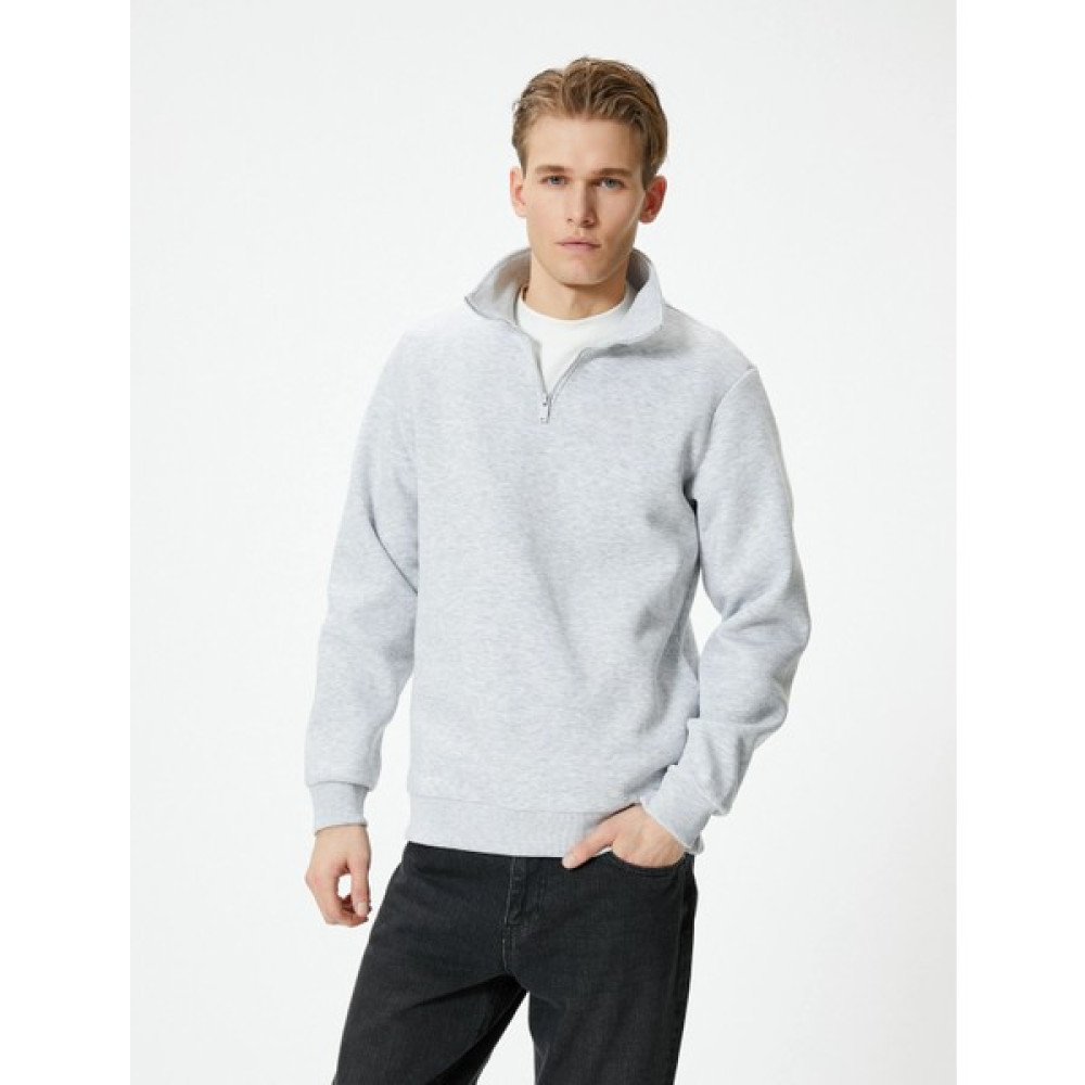 Erkek Sweatshirt Yarım Fermuarlı % 100 Pamuk Tiftiklenme Yapmaz. Erkek Sweatshirt Fiyatı