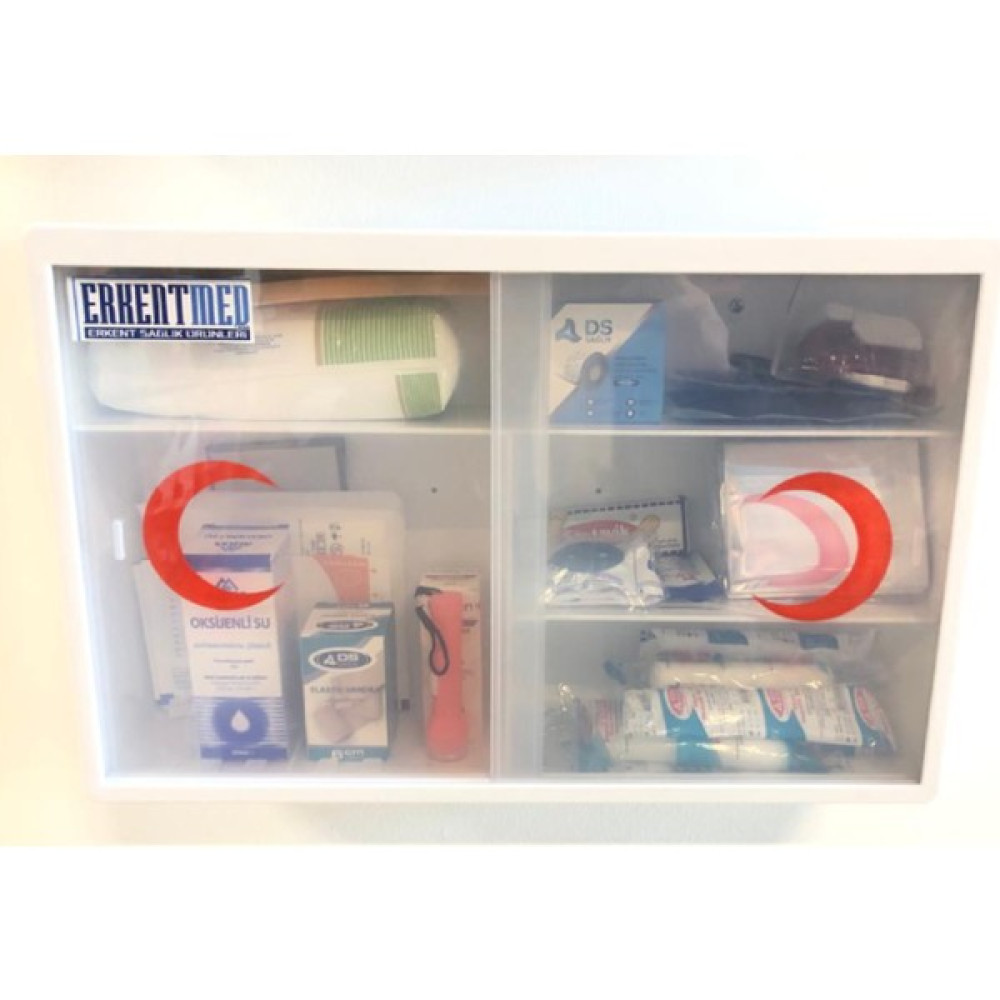Erkentmed Plastik Ecza Dolabı Duvar Tipi Içi Dolu (Standart Set Içerik) - Beyaz Banyo Dolabı / Mobilyası Fiyatı