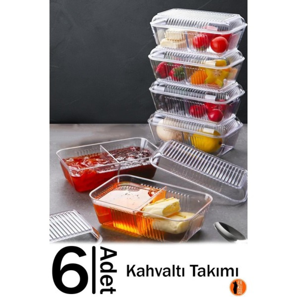 Erkugo 6 Adet Şeffaf Kahvaltı Takımı, Kahvaltılık, Kahvaltı Seti Kahvaltı Takımı Fiyatı