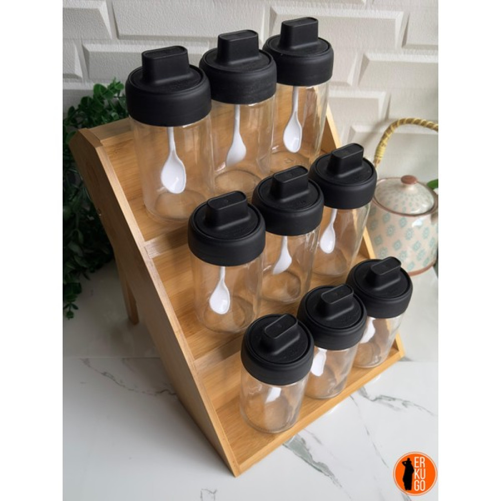 Erkugo Bambu 3 Katlı Katlanır Ayaklı Baharatlık Standı Çekmece Içi Baharatlık Standı, Bambu Organizer Duvar Rafı Fiyatı