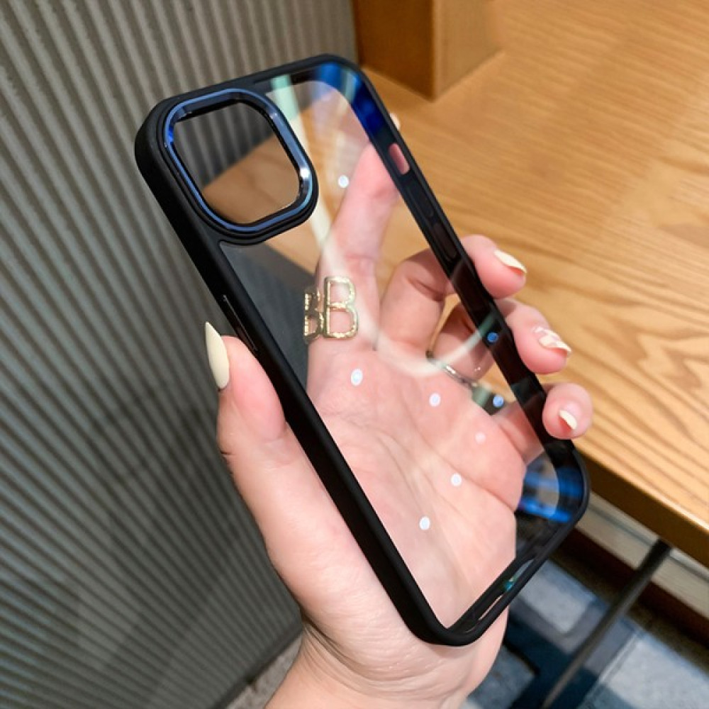 Ermer Apple Iphone 11 Kılıf Kamera Çıkıntılı Arkası Şeffaf Hassas Tuşlu Renkli Kenarlı Kapak Kilif - Siyah Cep Telefonu Kılıfı Fiyatı