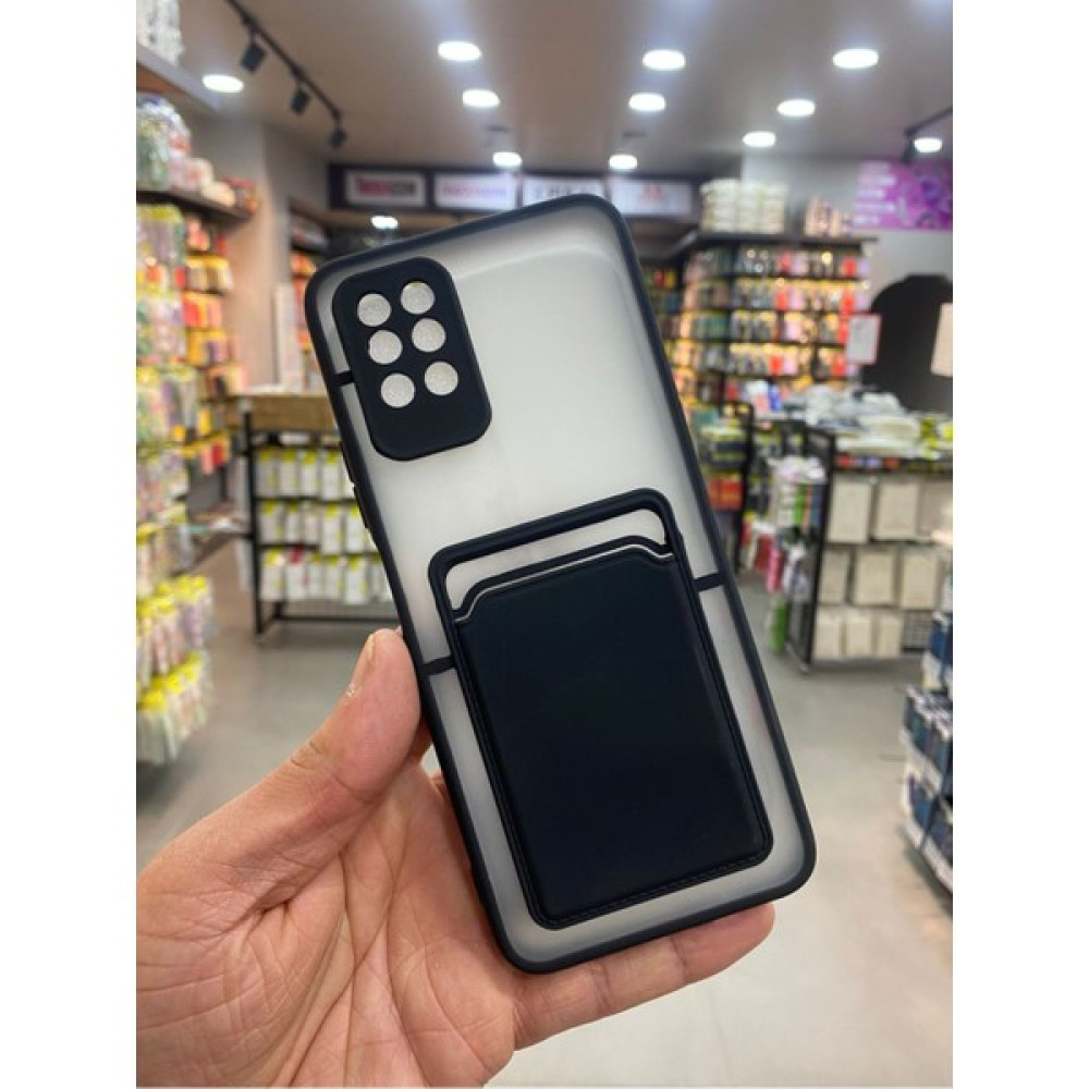 Ermer Infinix Note 8 X692 Kılıf Kredi Kartlıklı Silinebilir Mat Silikon Kapak Kilif - Siyah - KARTLIKLI Cep Telefonu Kılıfı Fiyatı