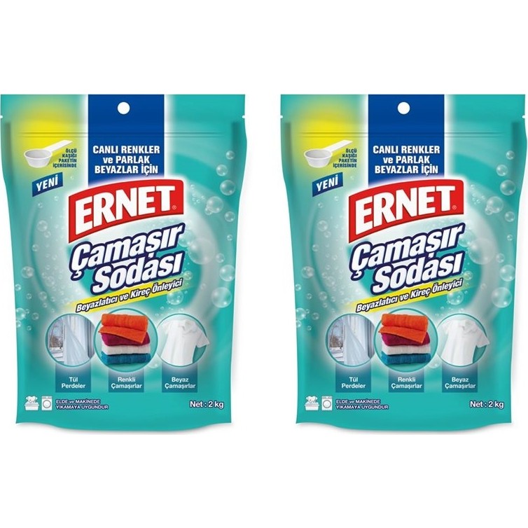 Ernet Çamaşır Sodası 2 kg 2li Çamaşır Deterjanı Fiyatı