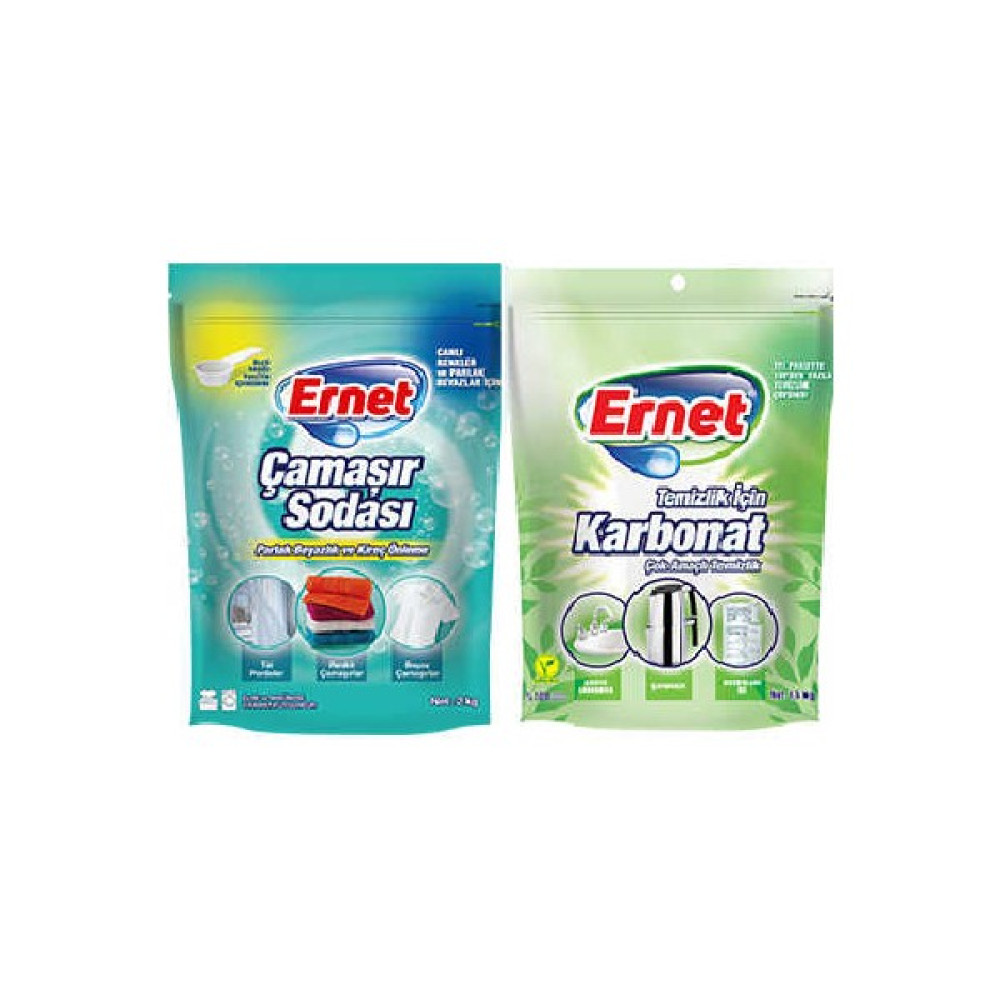 Ernet Temizlik İçin Karbonat 1,5 kg + Çamaşır Sodası 2 kg - 3 kg Çamaşır Deterjanı Fiyatı