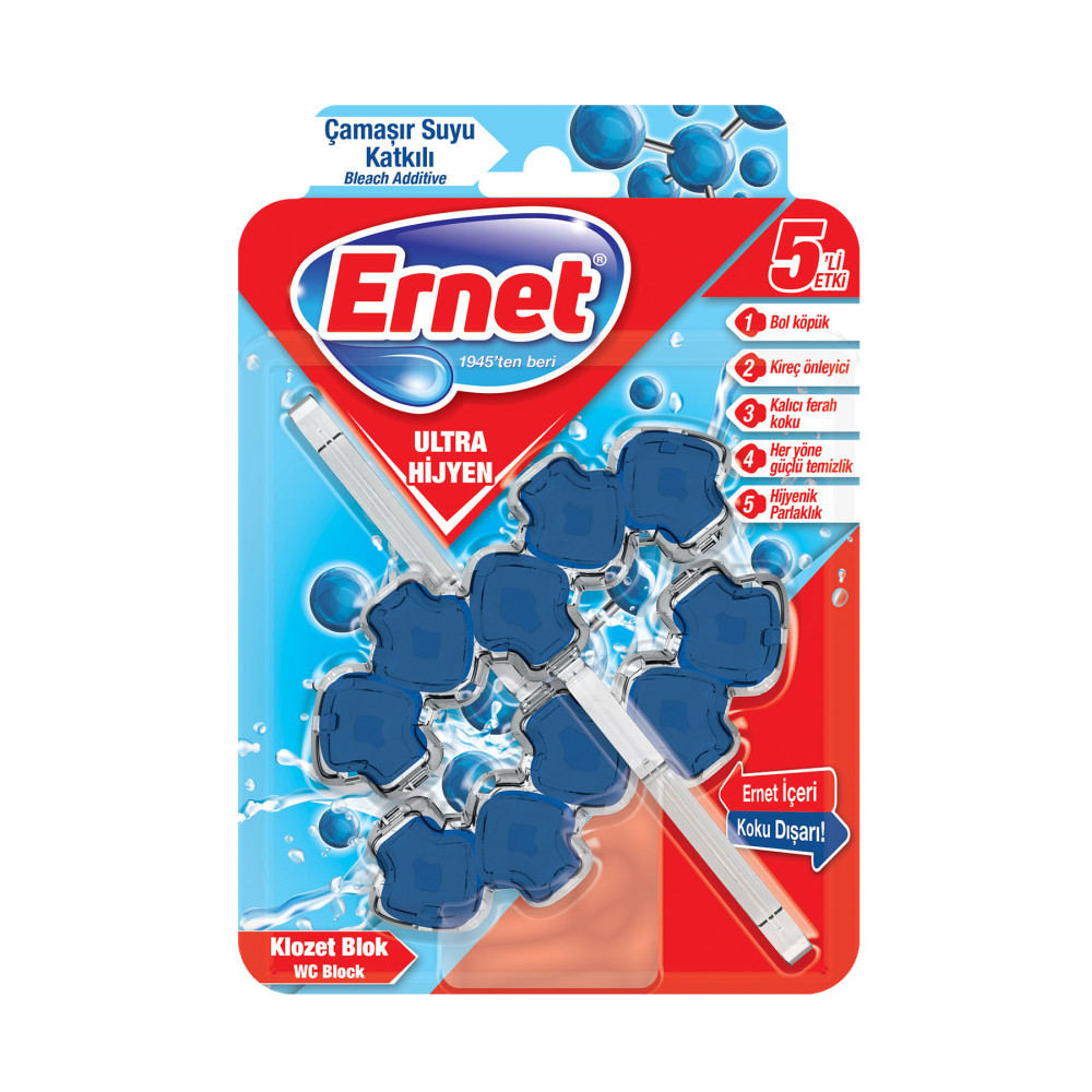 Ernet Ultra Hijyen Klozet Blok Çamaşır Suyu Katkılı 2x50 g Çamaşır Yıkama Fiyatı