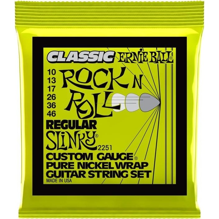 Ernie Ball 2251 Regular Slinky Classic Rock N Roll Electric Guitar Strings Takım Tel Elektro Gitar Teli 010-46 Klasik Gitarlar Fiyatı