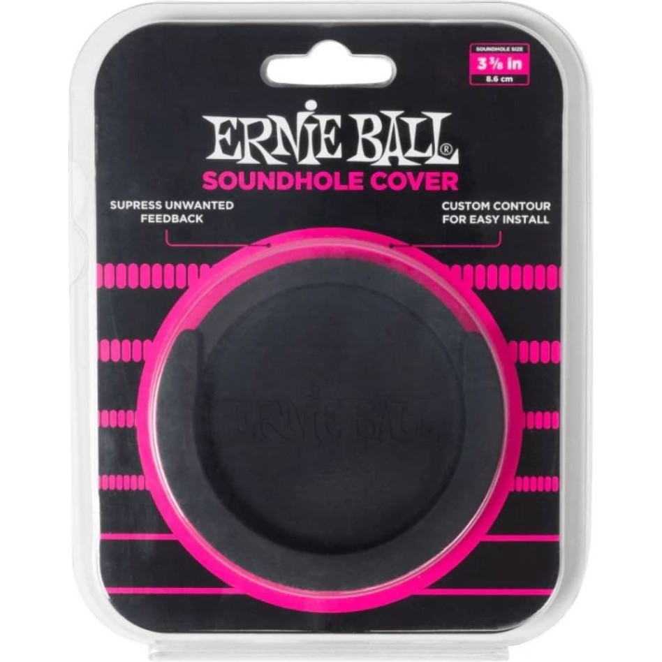 Ernie Ball Ernıe Ball Akustik Gitar Ses Deliği Kapağı 3- 3/8\" (8.6 Cm) - Siyah Klasik Gitarlar Fiyatı