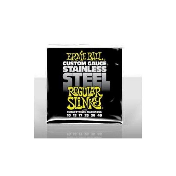 Ernie Ball PO2246 Stainless Steel Regular Slinky 10-46 Elektro Gitar Tel Seti Klasik Gitarlar Fiyatı