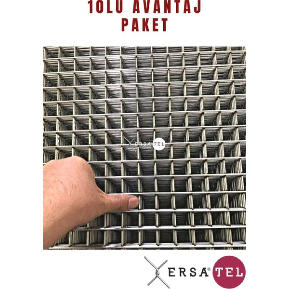 Ersa Tel Kümes Teli Galvanizli Kaynaklı Hasır Tel Çit 2x2 2.20 mm 100X200 10'lu (Avantaj Paket) Bahçe Çiti Fiyatı