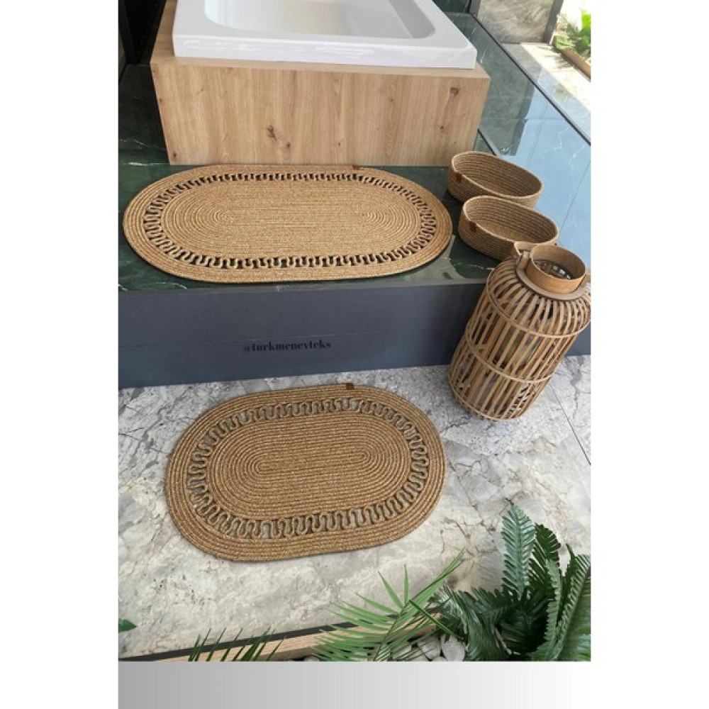 ERSU AHAT HOME DESİGN Jüt Hasır Banyo Takımı ,Banyo Paspas Takımı, Banyo Sepeti ,Paspas, Sepet Takımı, Dekor Klozet Takımı Fiyatı