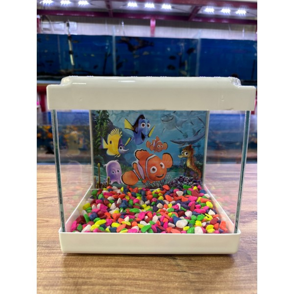 Ertargın Shop Beyaz Kare Mini Akvaryum 20X20X15 Evcil Hayvan Ürünleri Fiyatı