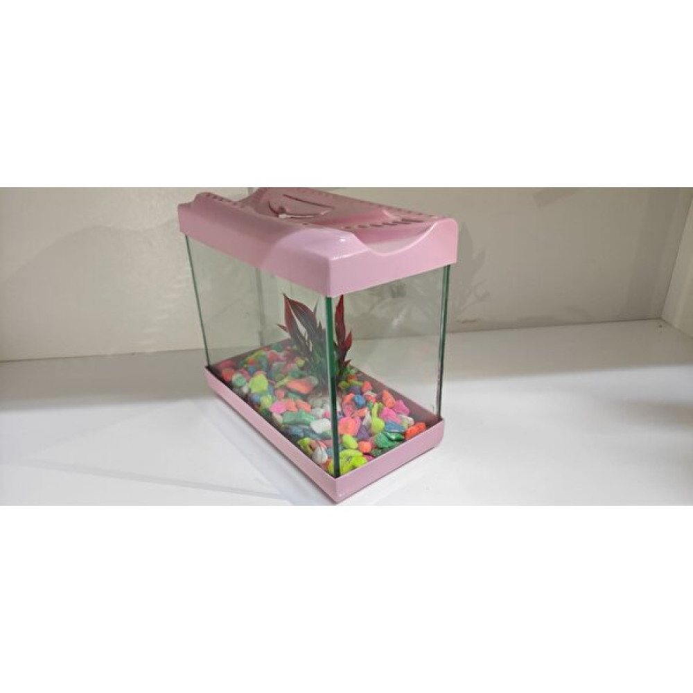 Ertargın Shop Küçük Akvaryum Aksesuarlı 20 cm 4 Litre Pembe Evcil Hayvan Ürünleri Fiyatı