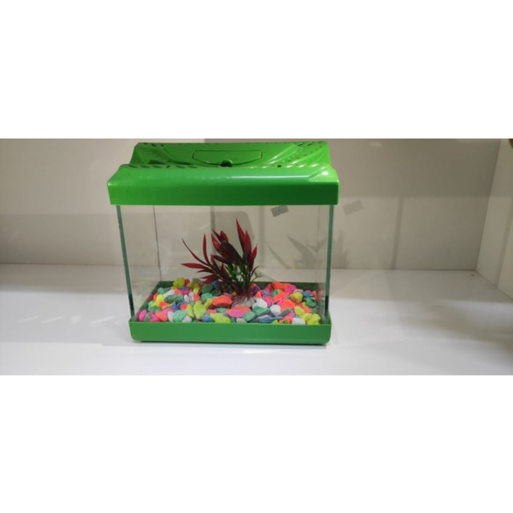 Ertargın Shop Küçük Akvaryum Aksesuarlı 20 cm 4 Litre Yeşil Evcil Hayvan Ürünleri Fiyatı