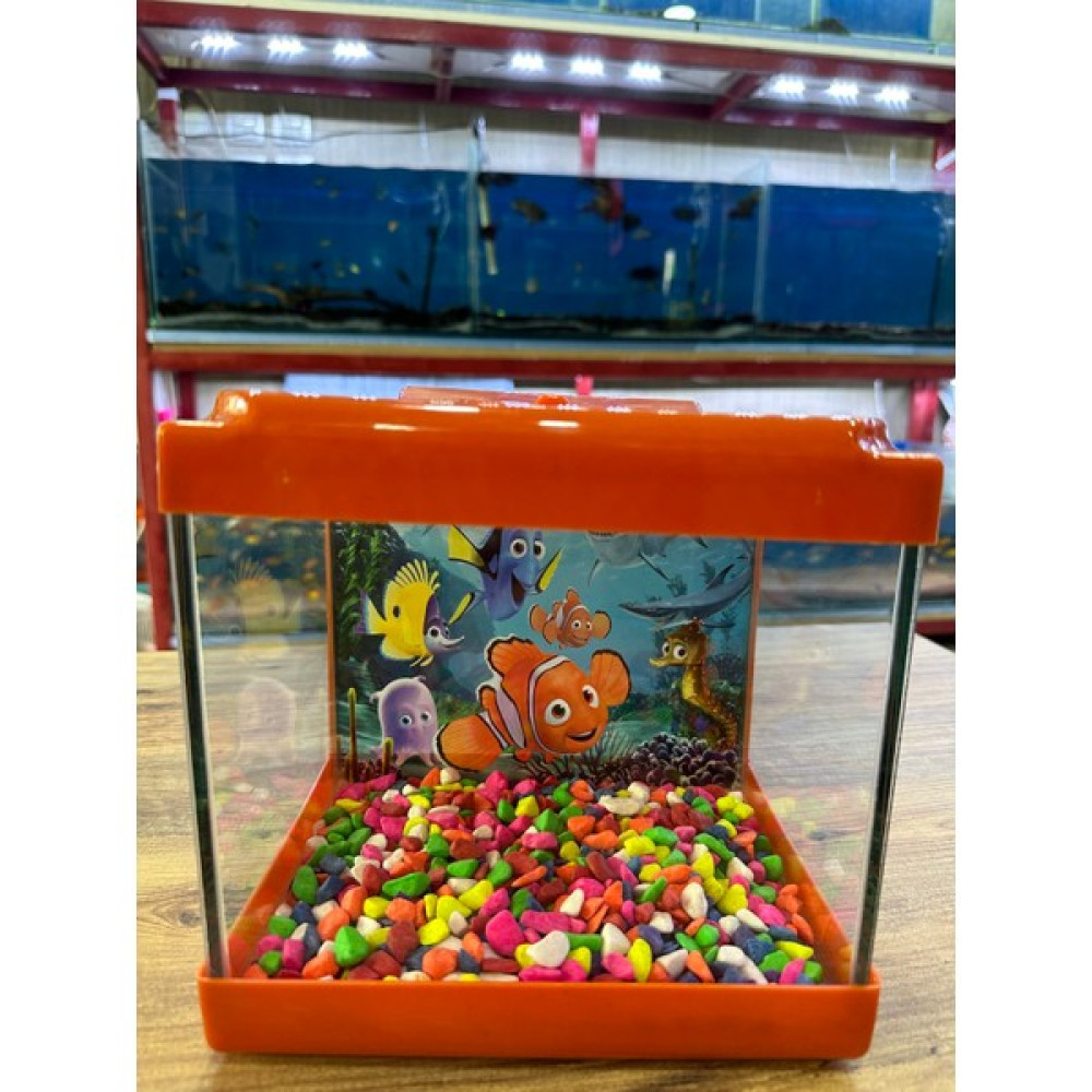 Ertargın Shop Turuncu Kare Mini Akvaryum 20X20X15 Evcil Hayvan Ürünleri Fiyatı