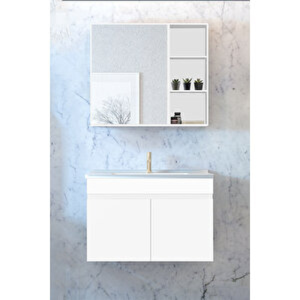 Ertekpa Galata 75 Cm Banyo Dolabı Takımı, Beyaz Banyo Dolabı / Mobilyası Fiyatı