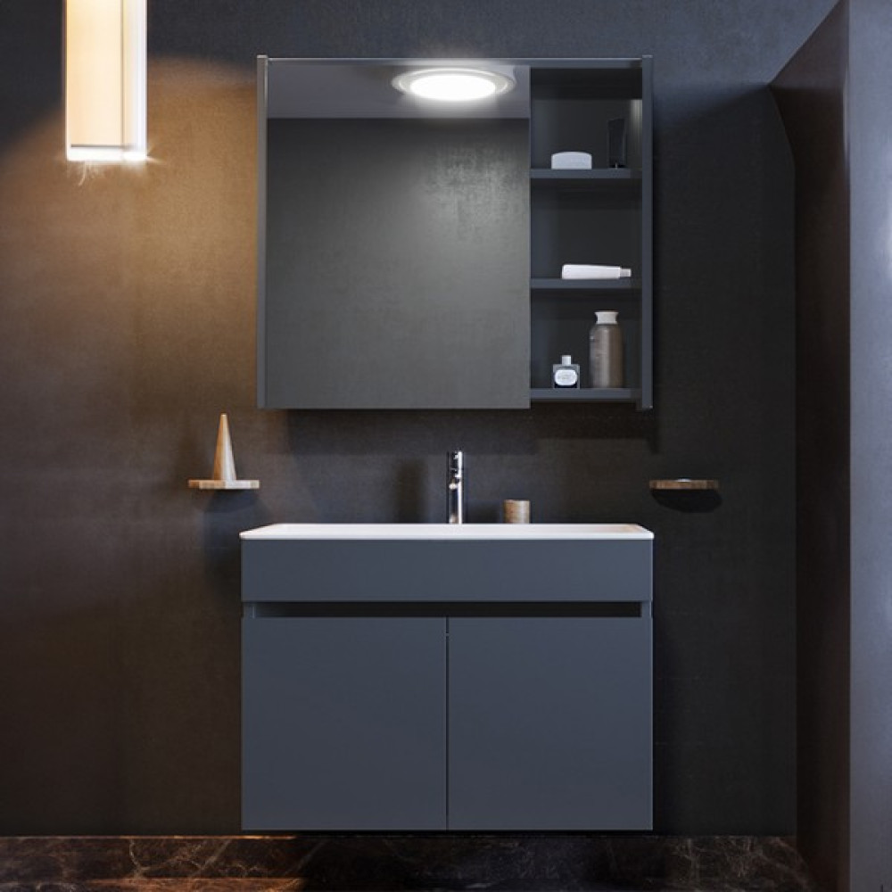 Ertekpa Galata Banyo Dolabı Takımı 75 cm Antrasit Banyo Dolabı / Mobilyası Fiyatı