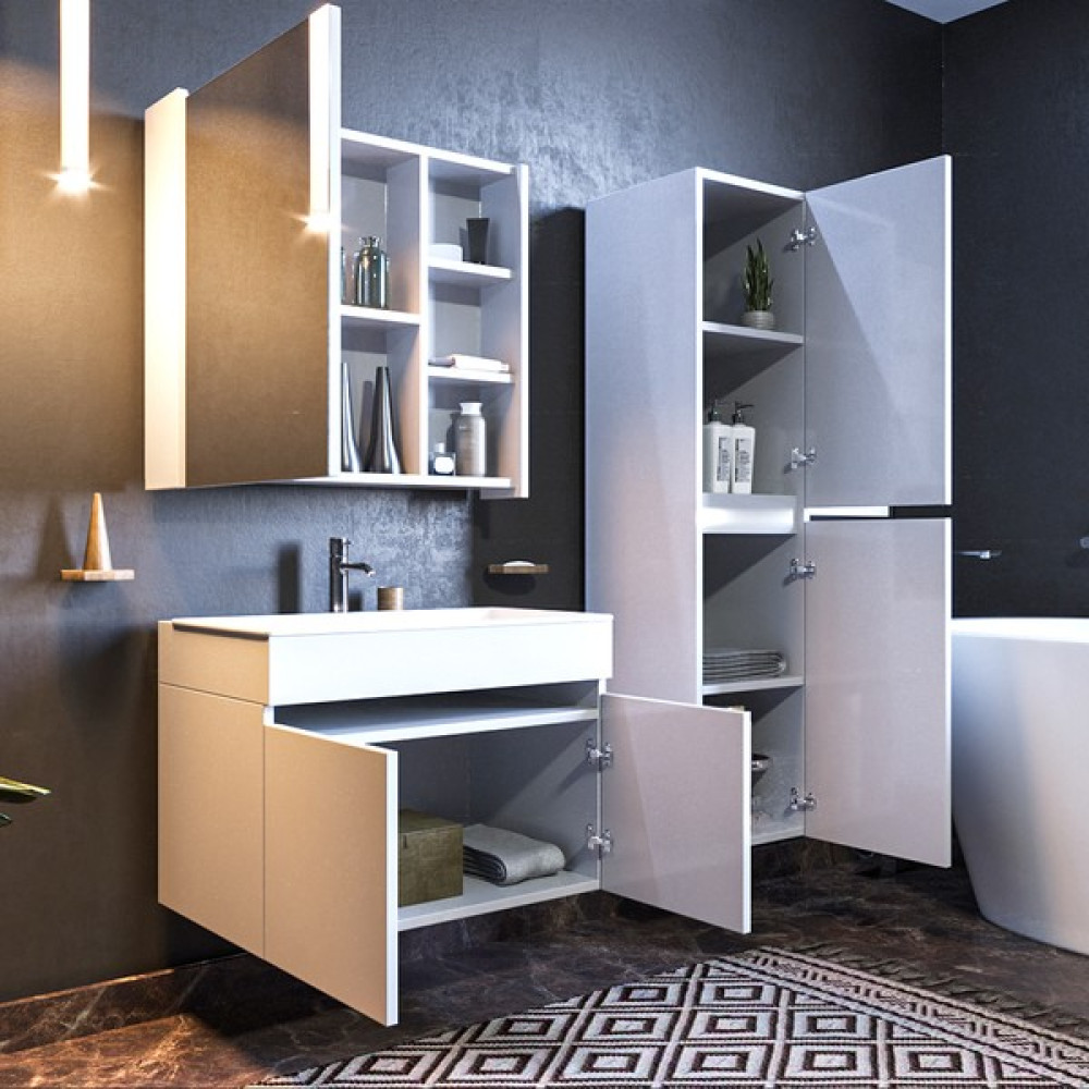 Ertekpa Galata Banyo Dolabı ve Boy Dolabı Takımı 75 cm Beyaz - Yok Banyo Dolabı / Mobilyası Fiyatı