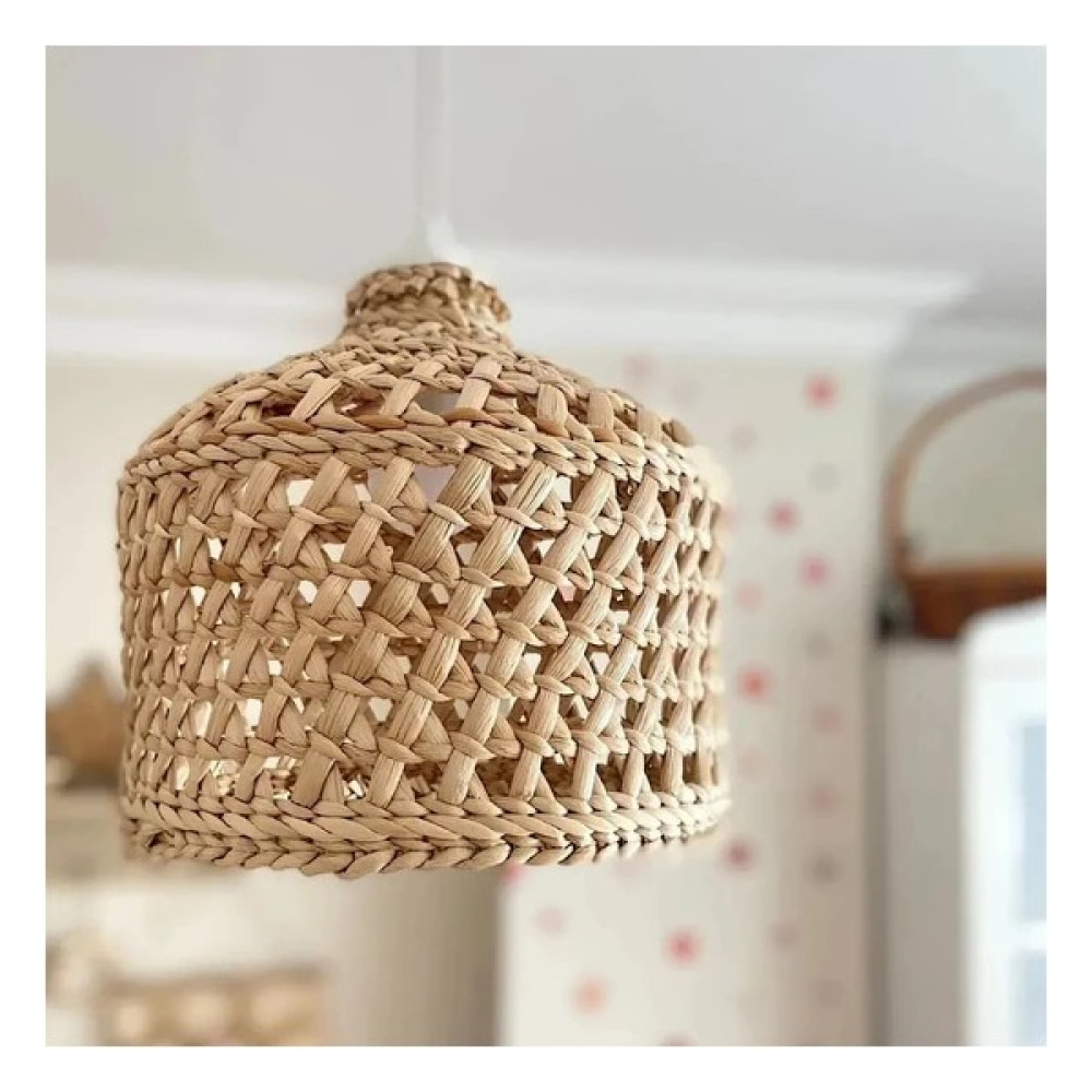 Ertem Home Avize Hasır Bambu Rattan El Yapımı 30CM (Duy Dahil) - 1'li - Kahverengi Avize Fiyatı