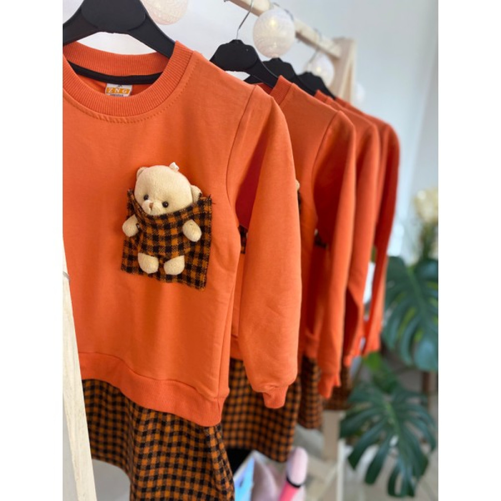 Erv Kids Kız Çocuk Truncu Ayıcıklı Elbise /günlük/yeniyıl/bayramlık/doğumgünü Kız Çocuk Elbise Fiyatı