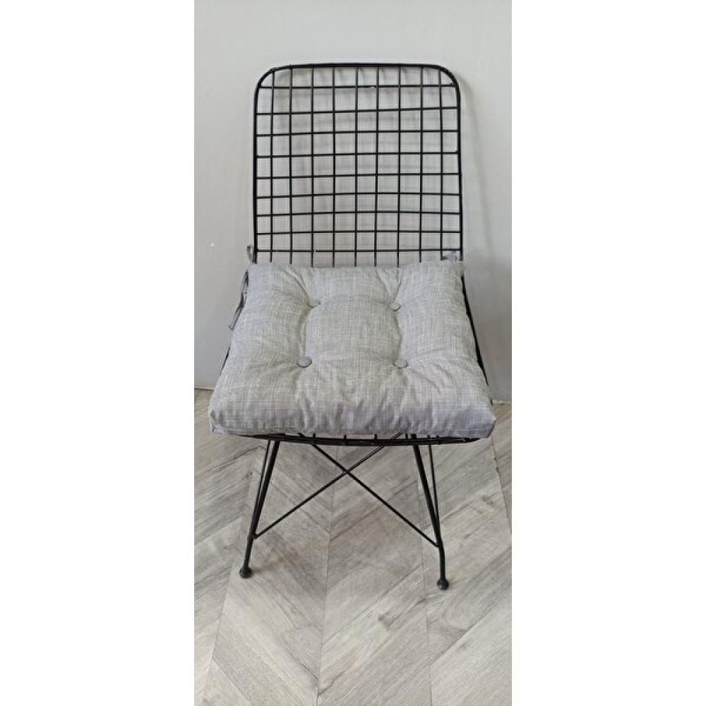 Ervaa Pofidik Eco Gri Siyah Kare Sandalye Minderi 40X40 cm - 40 x 40 cm - Açık Gri Salon & Oturma Odası Tekstili Fiyatı