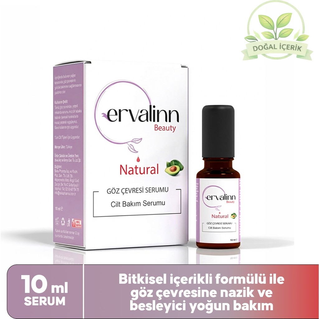 Ervalinn Göz Altı Torbalanma Morluk ve Göz Çevresi Bakım Serumu 10 ml+DUDAK BALSAMI HEDİYE Göz Kremi Fiyatı