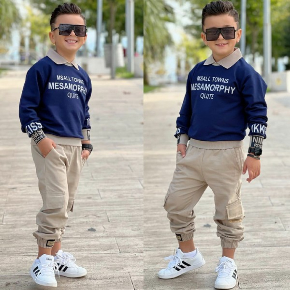 Ervasare Kids Özel Tasarım Gabardin Kumaş Tarz Alt Üst Erkek Çocuk Takım 3-4 Yaş Erkek Çocuk Giyim Takımı Fiyatı