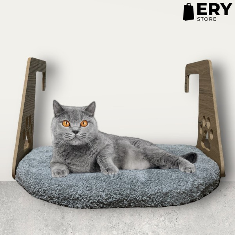 Ery Store Kedi Geniş Kalorifer Radyatör Petek Yatağı Silinebilir Tüy Tutmaz Peluş Gri 48X32 cm Evcil Hayvan Ürünleri Fiyatı