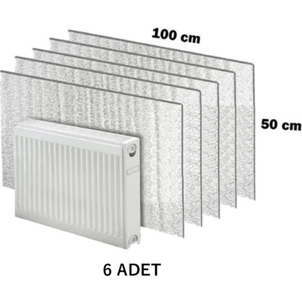 Eryatex 6 Adet Kalorifer Radyatör Arkalığı Isı Yalıtımı İzalasyon Levhası Petek Arkası Alüminyum Folyo 6 Adet 5 ml Dış Cephe Yalıtım Malzemeleri Fiyatı