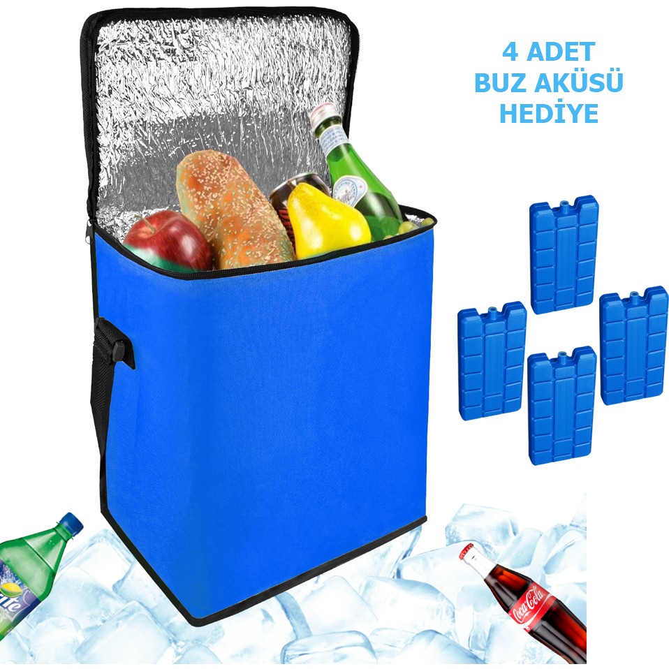 Eryatex Sıcak Soğuk Tutucu Çanta Termal Kamp Piknik Çantası 25 Lt Yemek Taşıma Termos Çanta+4 Adet Buz Aküsü Evcil Hayvan Ürünleri Fiyatı
