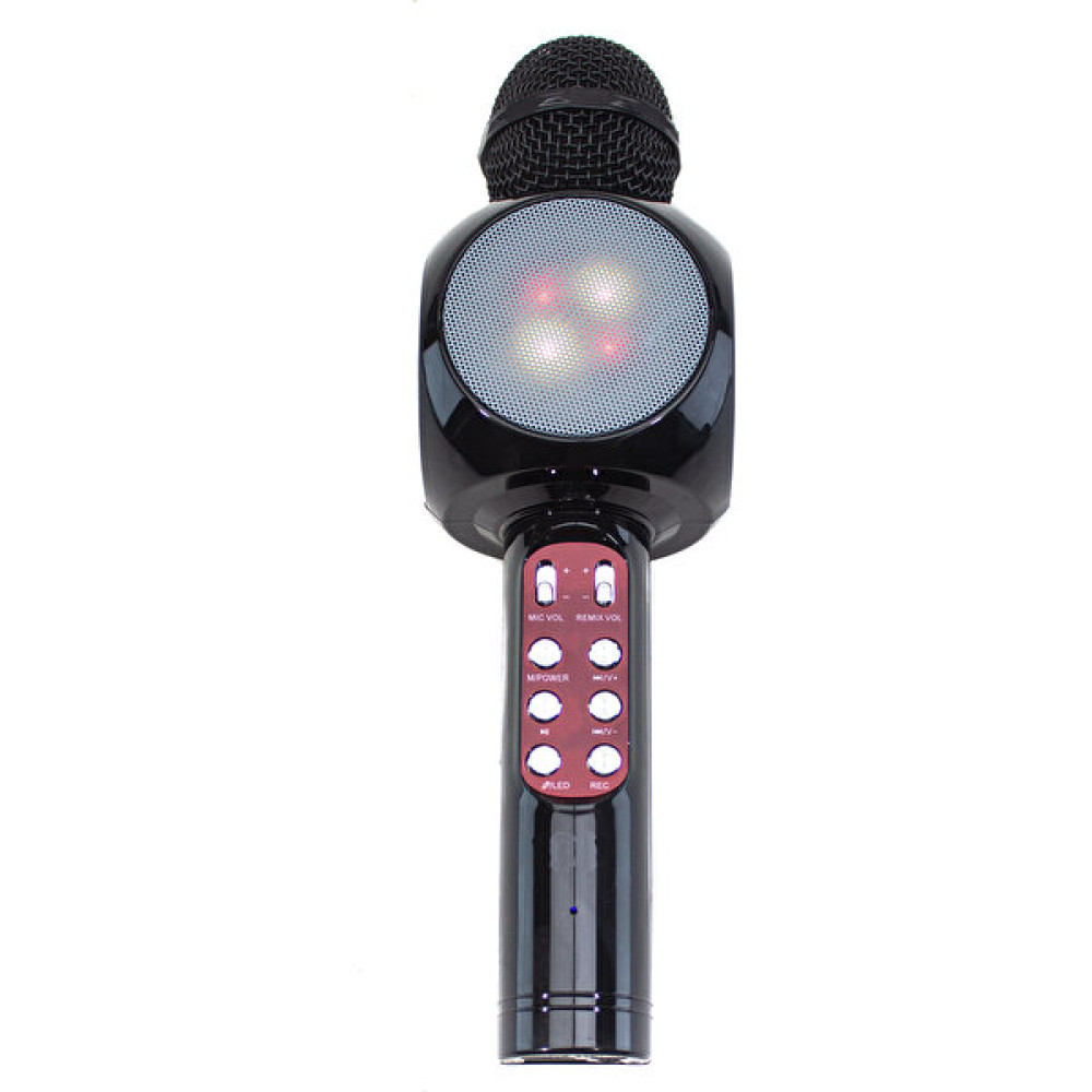 Erzi Karaoke Mikrofon Bluetooth'lu Işıklı Şarjlı Süper Karaoke Siyah Müzik Aletleri Fiyatı