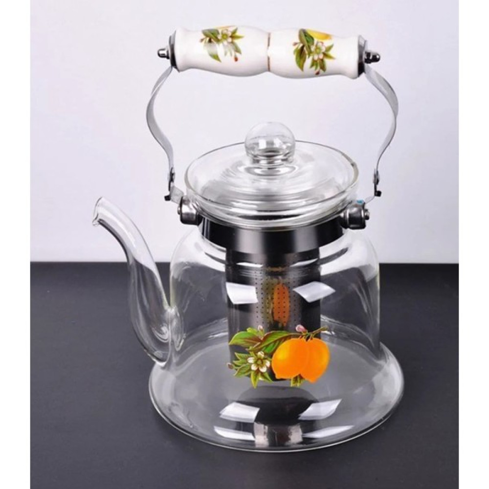 Es Dekor Glassware Isıya Dayanıklı Cam Büyük Bitki Çaydanlık 1200 ml Çay / Çaydanlık Setleri Fiyatı