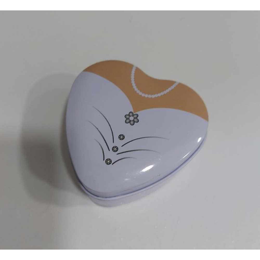 Es Dekor Metal Kalp Şeklinde Küçük Aksesuar Kutu 7 x 3 cm - Renkli Eşya Saklama Kutusu Fiyatı