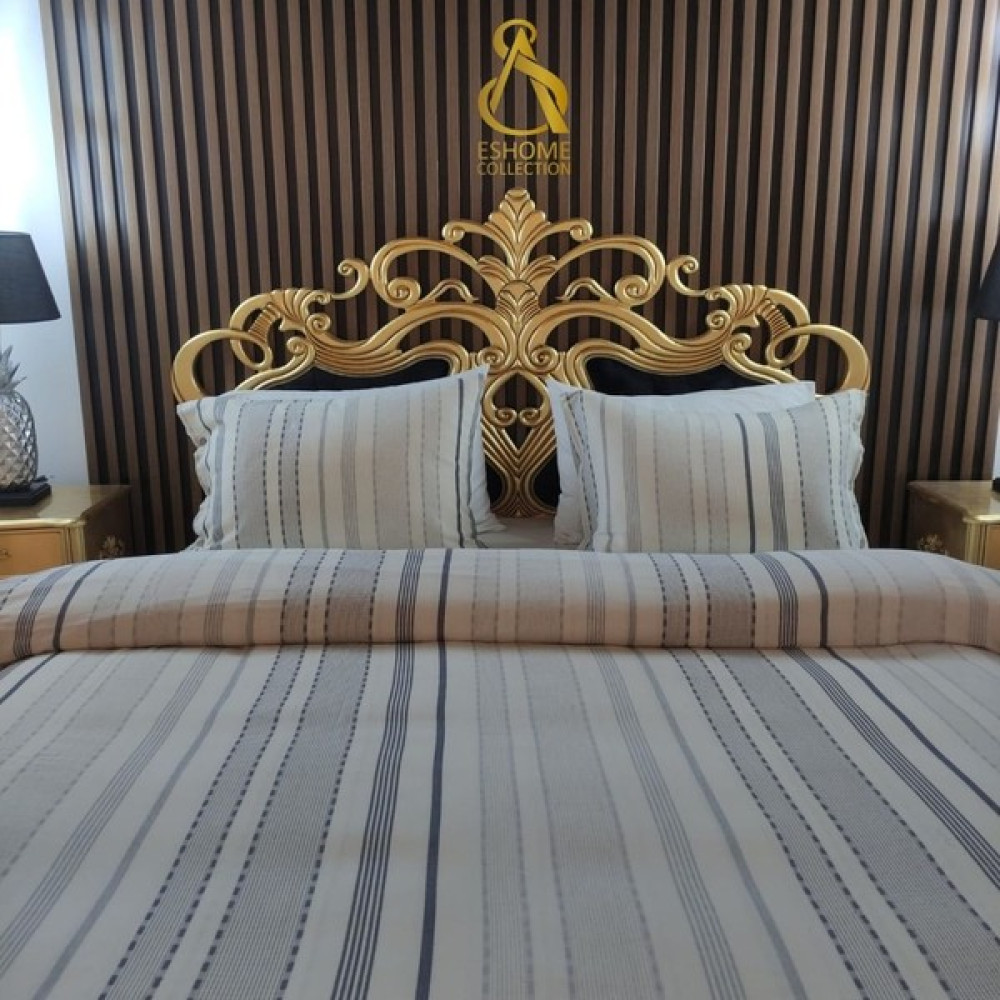 Es Home Collection Es Home Armürlü Nevresim Takımı - Lacivert - Bej - 240 x 260 cm Nevresim Takımı Fiyatı