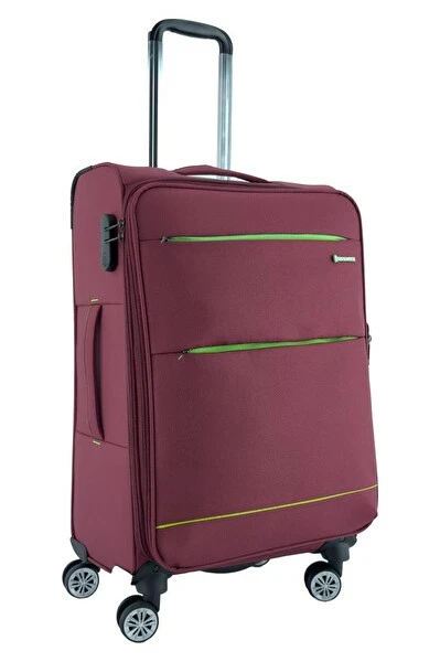 ES Polo 2084 4 Teker Kumaş Bordo Büyük Boy Valiz Bavul / Valiz Fiyatı